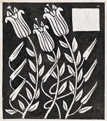 AUBREY BEARDSLEY (1872-1898) Three Large Lilies.                                                                                                 